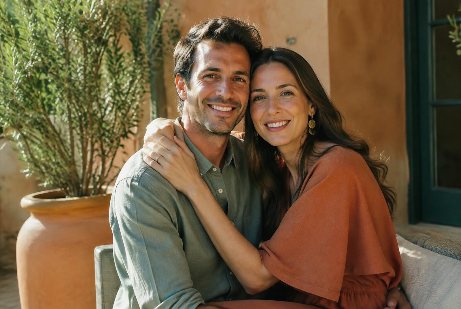 Casal abraçado